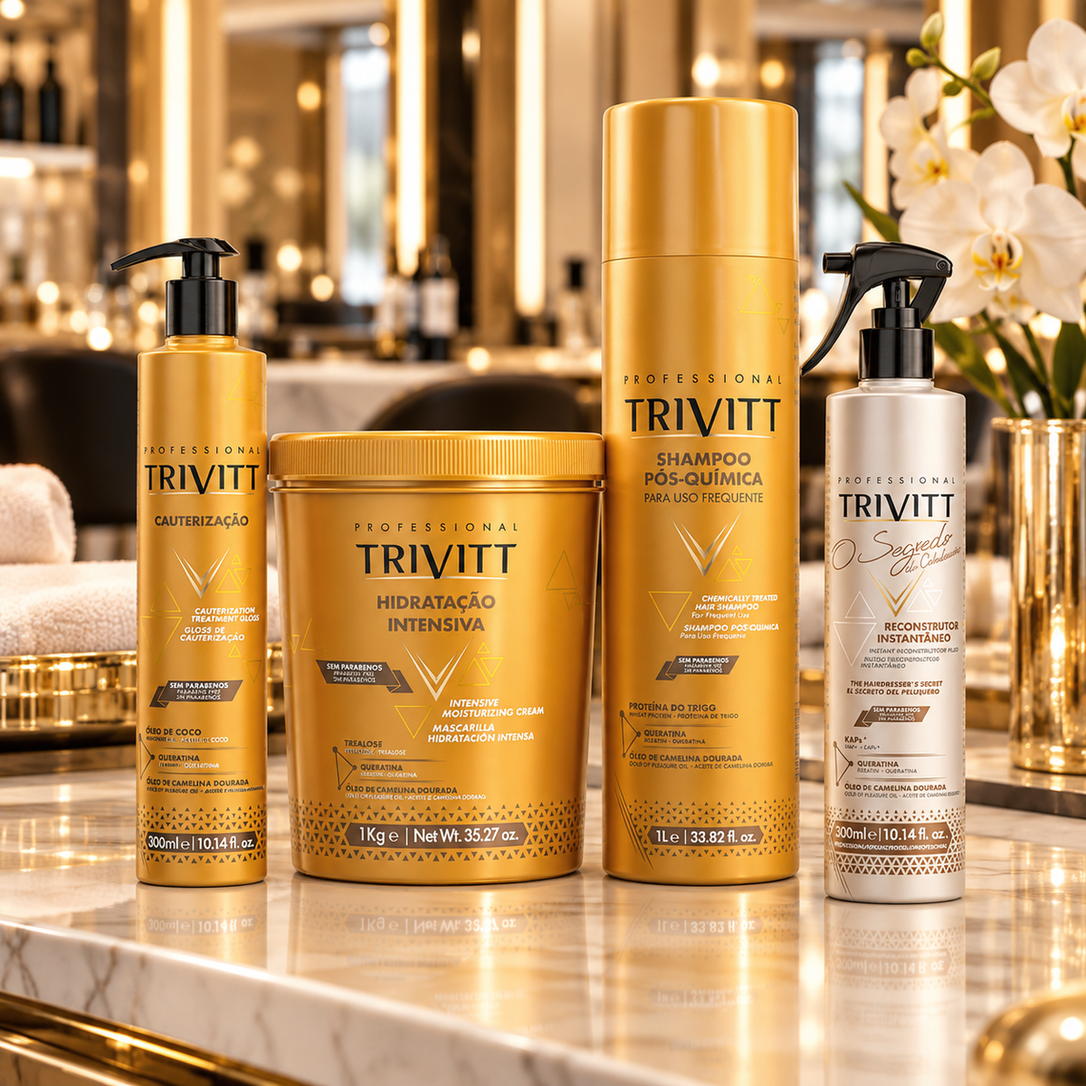 Trivitt Professional Hair Reconstruction & Cauterization Kit — 4-Piece Set
